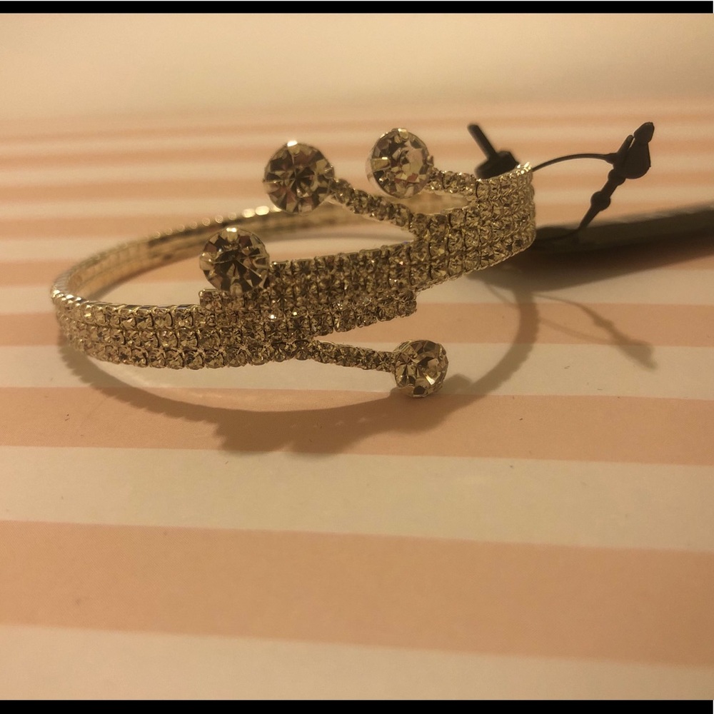 Rhinestone cuff bracelet